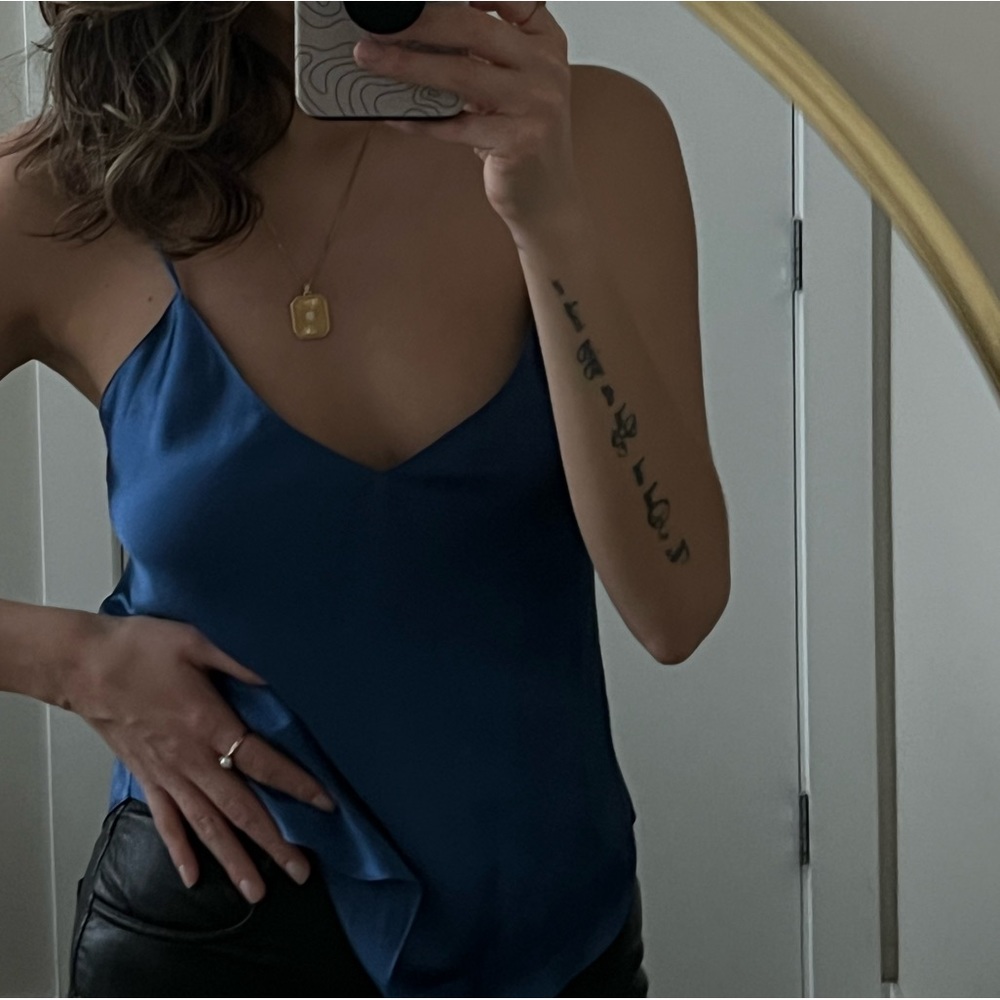 vintage blueberry 100% silk Camisole 🫐